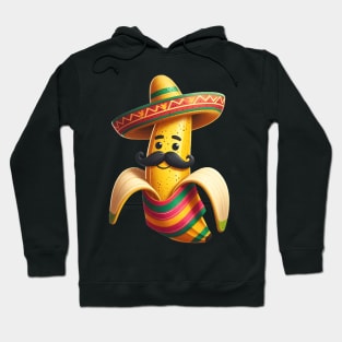 Cinco de Mayo banana with moustache Hoodie